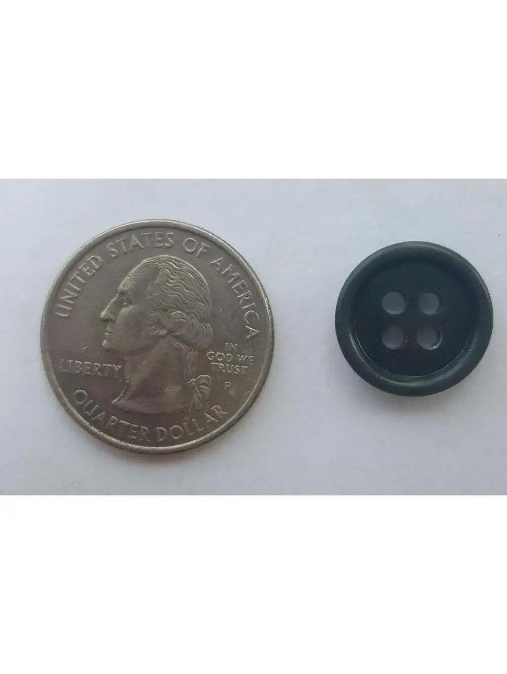 Slate Grey Buttons, 4 Hole Sewing/Crafts Buttons 15mm - 24 Pieces (047)